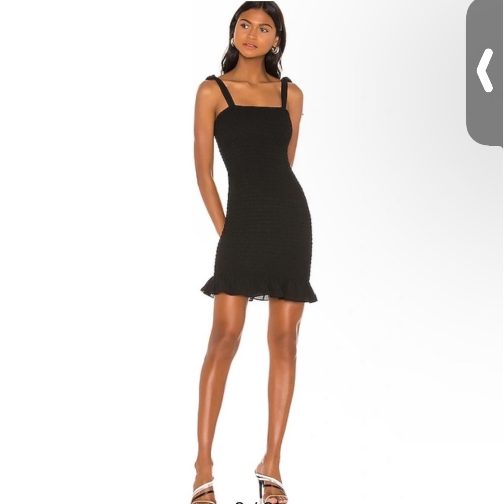 NWT REVOLVE krisa Smocked Tank Mini Dress in Black size Small $290